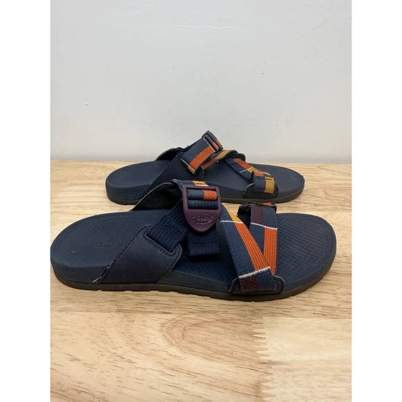 Chaco Women's Size 8 Lowdown Slide Sandals Adjustable Straps Yellow Red Navy #63 - Picture 2 of 10